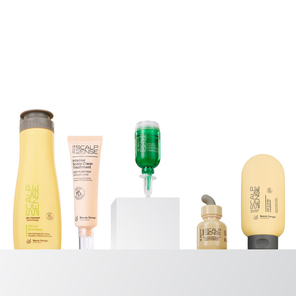 BG ScalpSense Oil Out Combo Pack of 5 – Professional scalp care solution for oil control & healthy hair | Beauty Garage