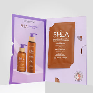 Shea wavy curl 70/30 trial pack with curl leave-in moisturizer for defining and hydrating natural curls and waves