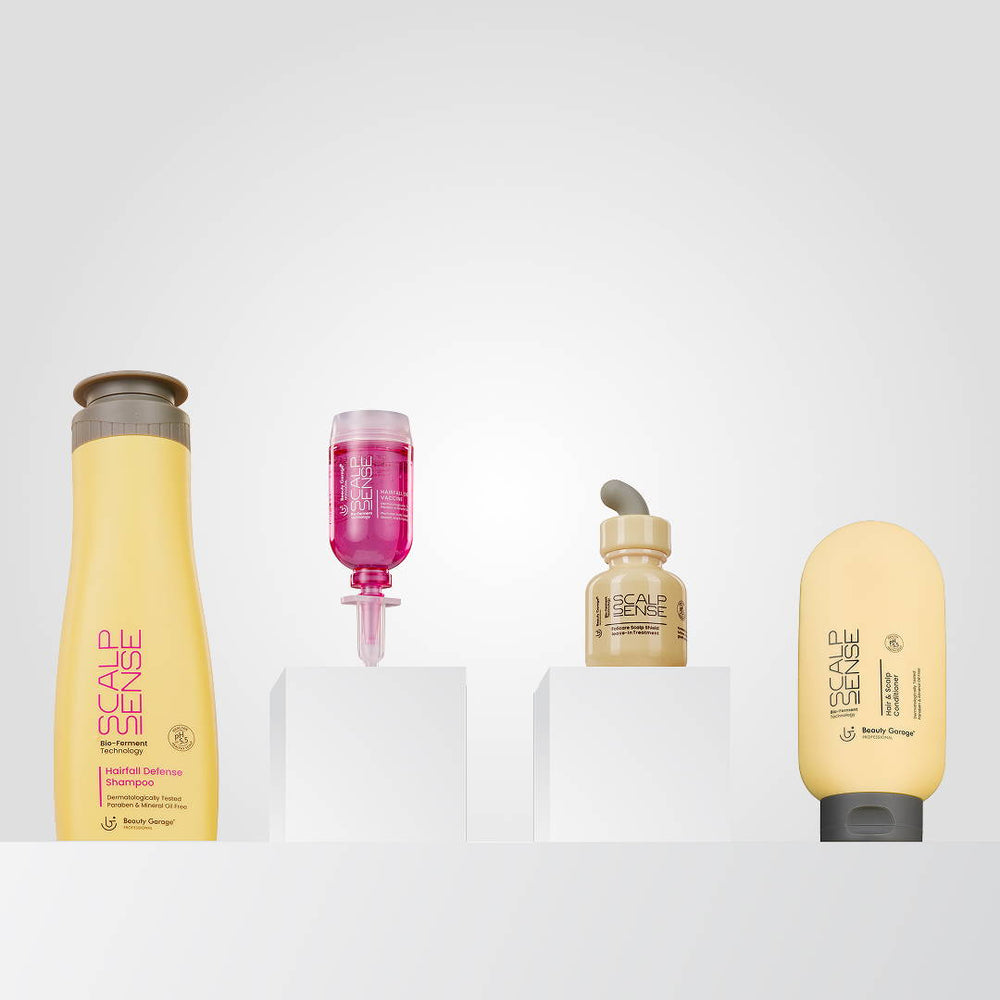 Scalp Sense Hairfall Defense Combo Pack of 4 | Strengthen Roots, Reduce Hair Fall & Promote Healthy Hair Growth