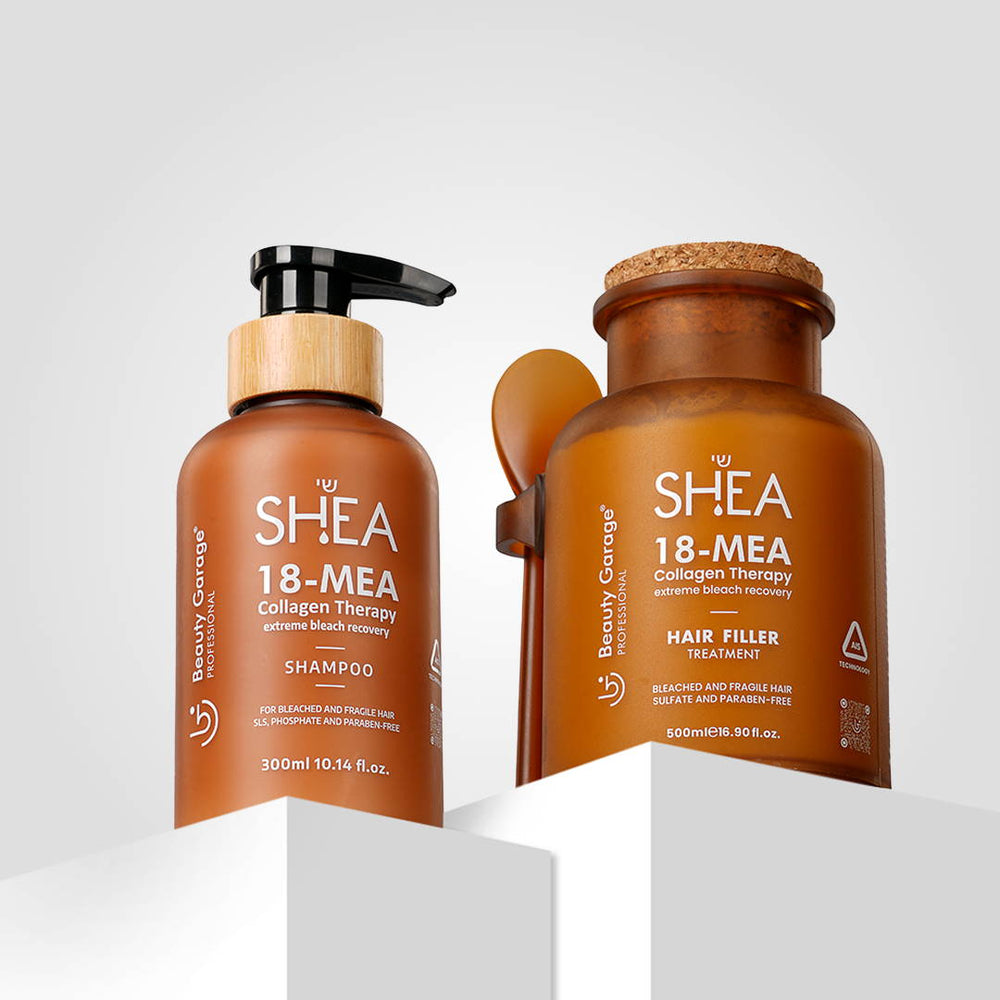 Shea 18-MEA Collagen Therapy Shampoo & Hair Filler Treatment | Strengthen, Repair & Hydrate for Healthier Hair